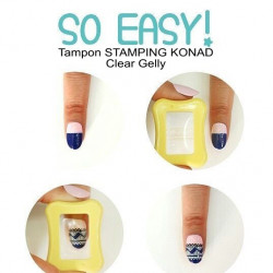 Stamping KONAD Tampon Clear Gelly et raclette red