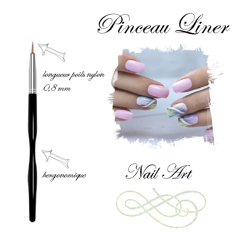 Pinceau Nail Art Liner vernis à ongles et semi-permanent