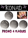 Stamping KONAD Lot 4 plaques 