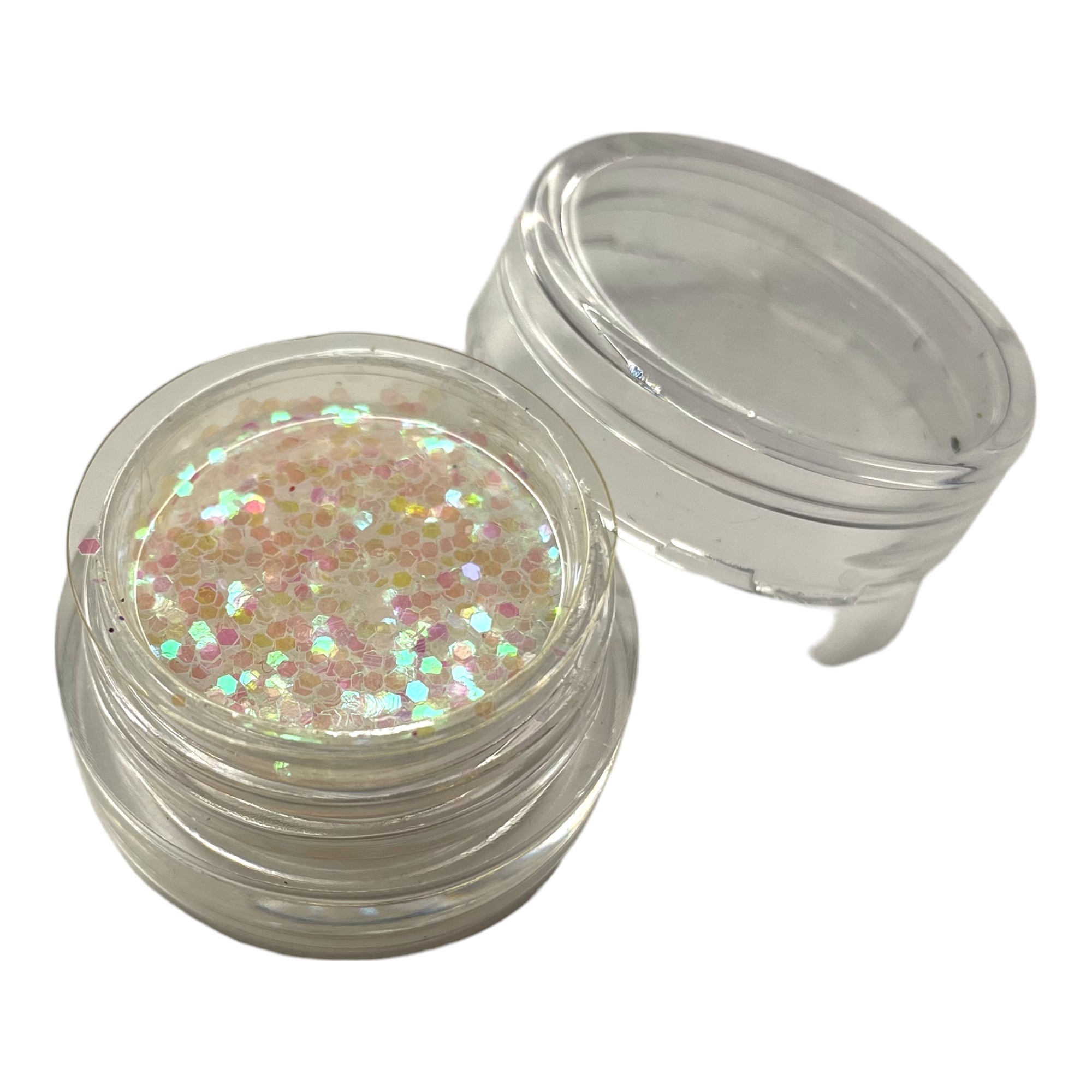 Paillettes libres rondes blanches holo