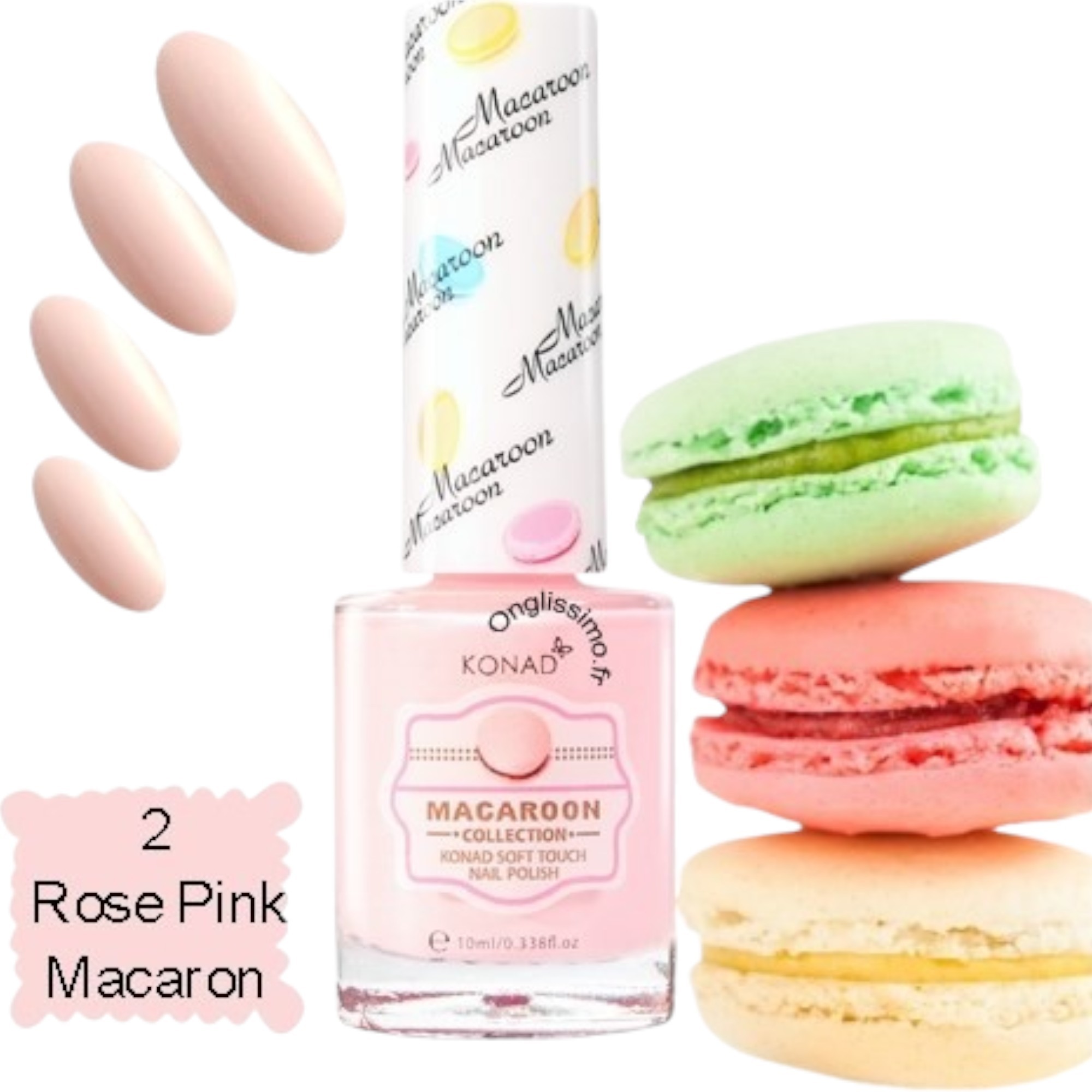 Vernis à ongles Macaron Rose Pink Konad