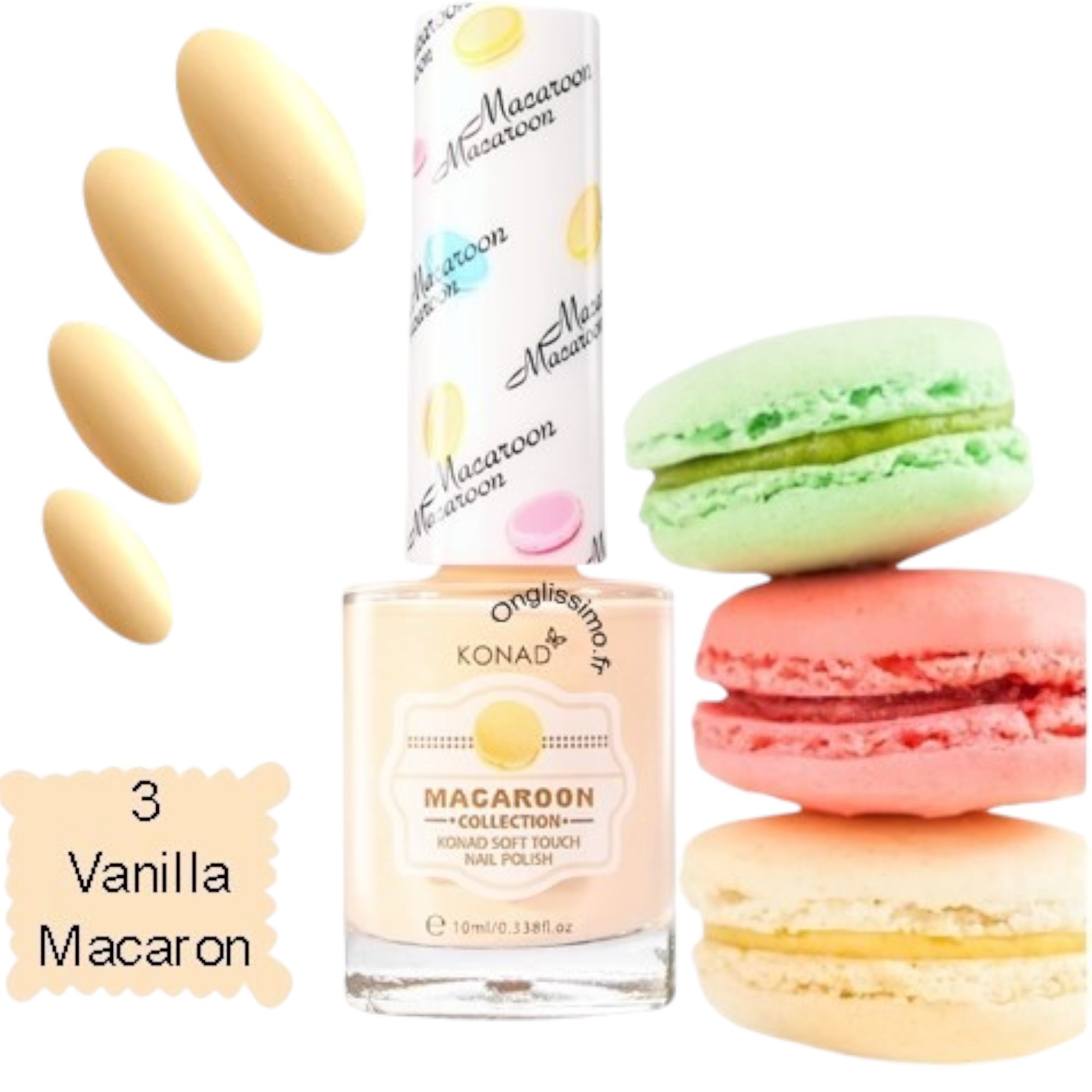 Vernis à ongles Konad Macaron Vanille 3